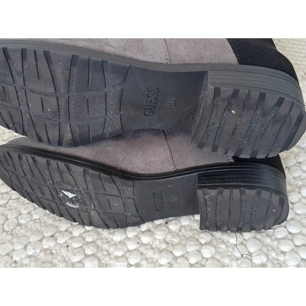 GUESS Womens Grey Black Stretch Over The Knee Flat Boots 8.5M $149 - Picture 3 of 9